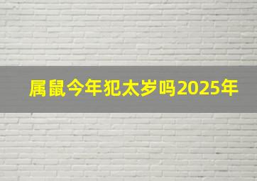 属鼠今年犯太岁吗2025年