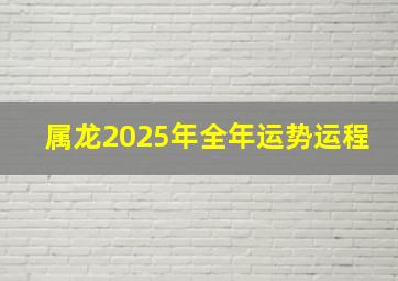 属龙2025年全年运势运程