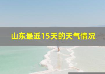 山东最近15天的天气情况