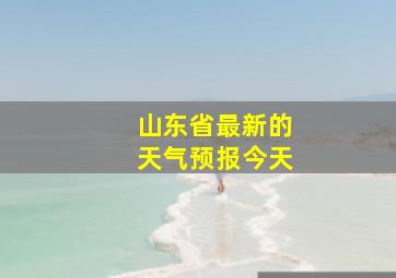 山东省最新的天气预报今天