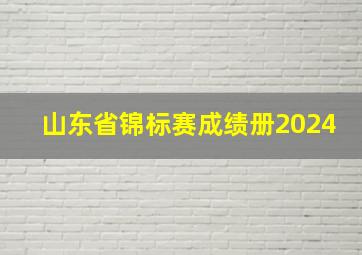 山东省锦标赛成绩册2024