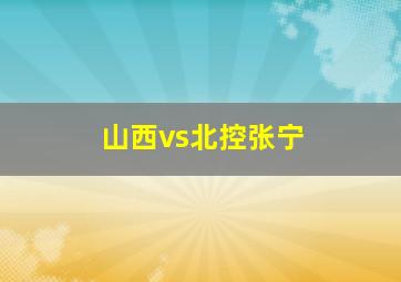 山西vs北控张宁