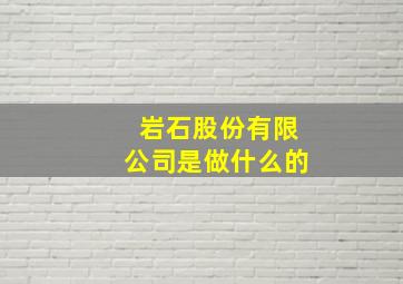 岩石股份有限公司是做什么的