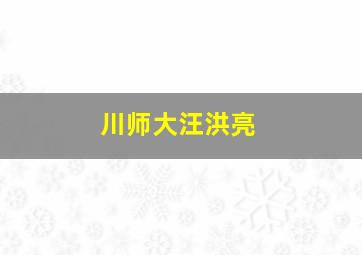 川师大汪洪亮