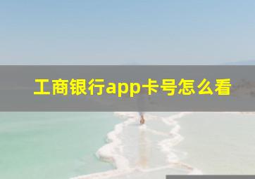 工商银行app卡号怎么看