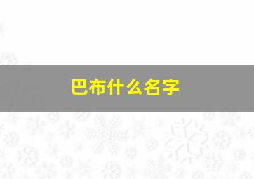 巴布什么名字