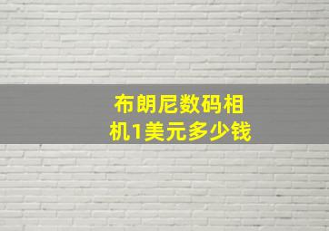 布朗尼数码相机1美元多少钱