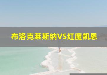 布洛克莱斯纳VS红魔凯恩