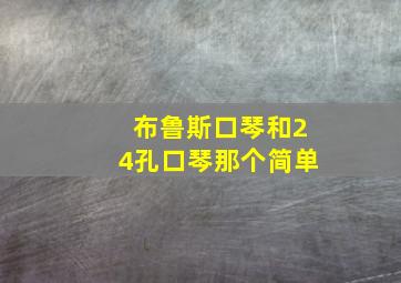 布鲁斯口琴和24孔口琴那个简单