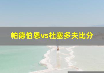 帕德伯恩vs杜塞多夫比分