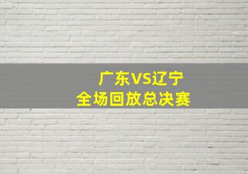 广东VS辽宁全场回放总决赛