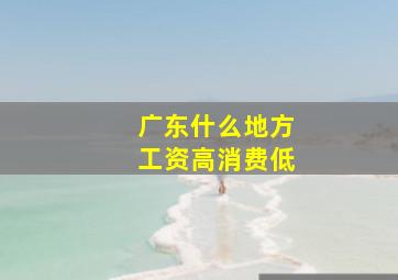 广东什么地方工资高消费低