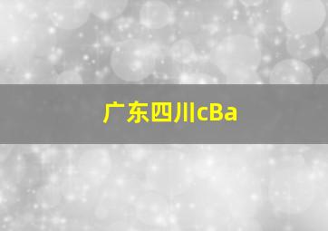 广东四川cBa