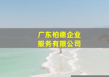 广东柏德企业服务有限公司