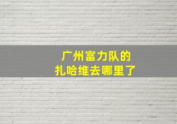 广州富力队的扎哈维去哪里了