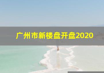 广州市新楼盘开盘2020