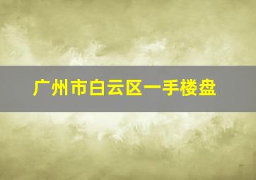 广州市白云区一手楼盘