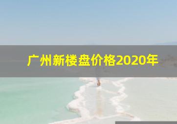 广州新楼盘价格2020年