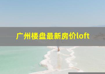 广州楼盘最新房价loft