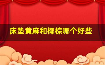 床垫黄麻和椰棕哪个好些