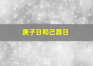 庚子日和己酉日