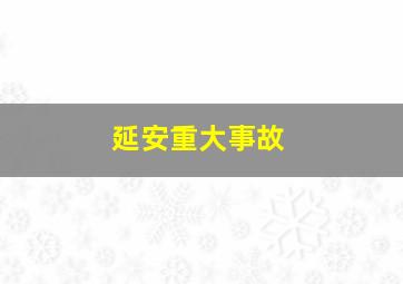 延安重大事故