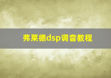 弗莱德dsp调音教程