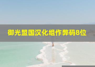 御光盟国汉化组作弊码8位