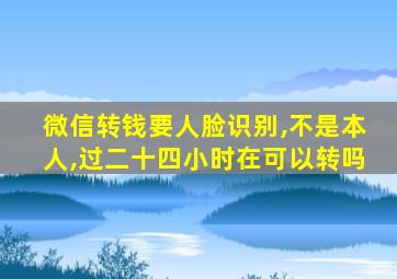 微信转钱要人脸识别,不是本人,过二十四小时在可以转吗