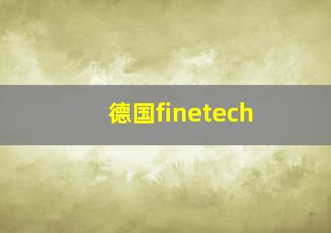 德国finetech