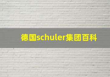 德国schuler集团百科