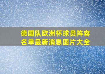 德国队欧洲杯球员阵容名单最新消息图片大全