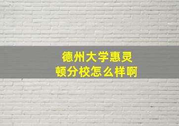 德州大学惠灵顿分校怎么样啊