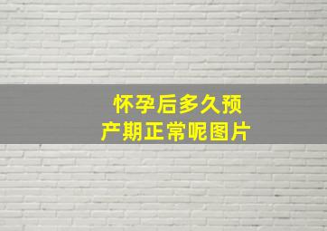 怀孕后多久预产期正常呢图片