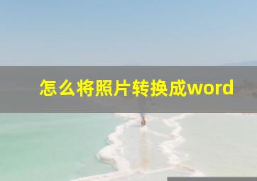 怎么将照片转换成word