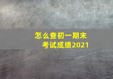 怎么查初一期末考试成绩2021