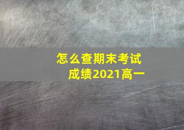 怎么查期末考试成绩2021高一