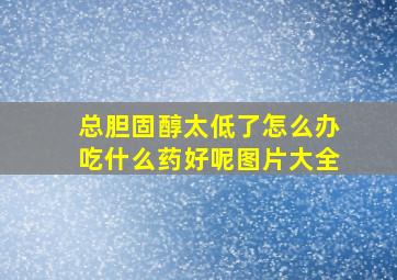 总胆固醇太低了怎么办吃什么药好呢图片大全