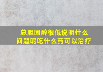 总胆固醇很低说明什么问题呢吃什么药可以治疗