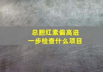 总胆红素偏高进一步检查什么项目