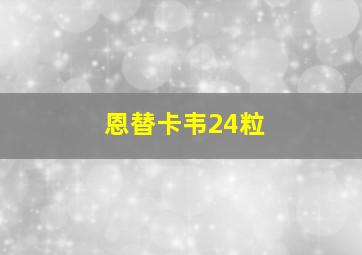 恩替卡韦24粒