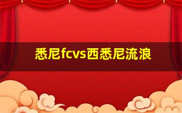 悉尼fcvs西悉尼流浪