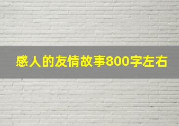 感人的友情故事800字左右