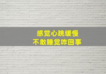 感觉心跳缓慢不敢睡觉咋回事