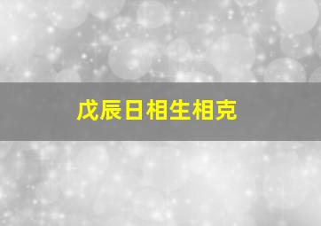 戊辰日相生相克