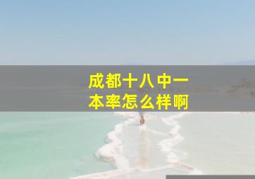 成都十八中一本率怎么样啊