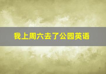 我上周六去了公园英语