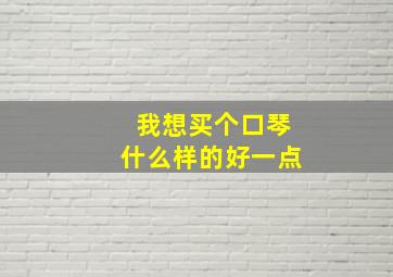 我想买个口琴什么样的好一点