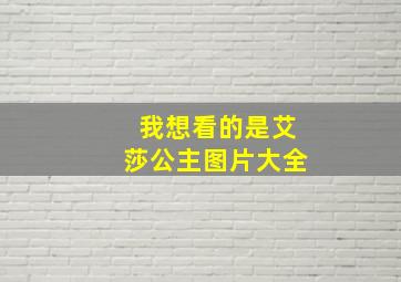 我想看的是艾莎公主图片大全