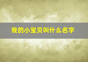 我的小宝贝叫什么名字